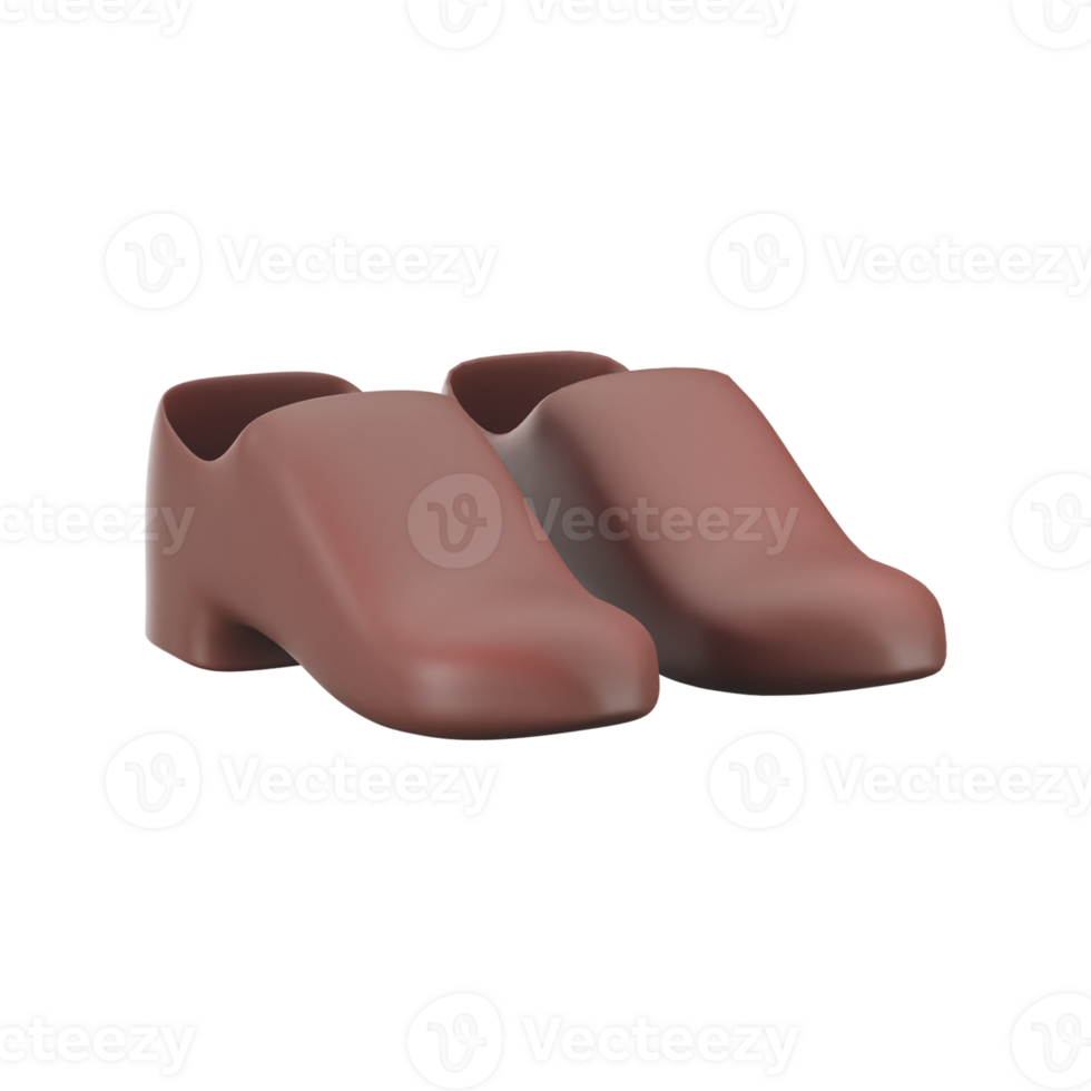Isolated Brown Shoes Icon In 3D Style. png