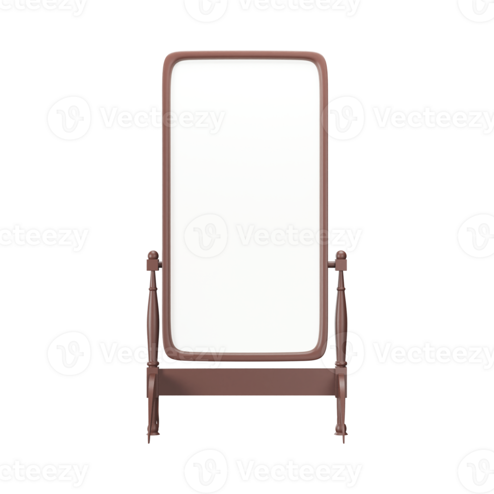 Brown Dressing Table Icon In 3D Render. png