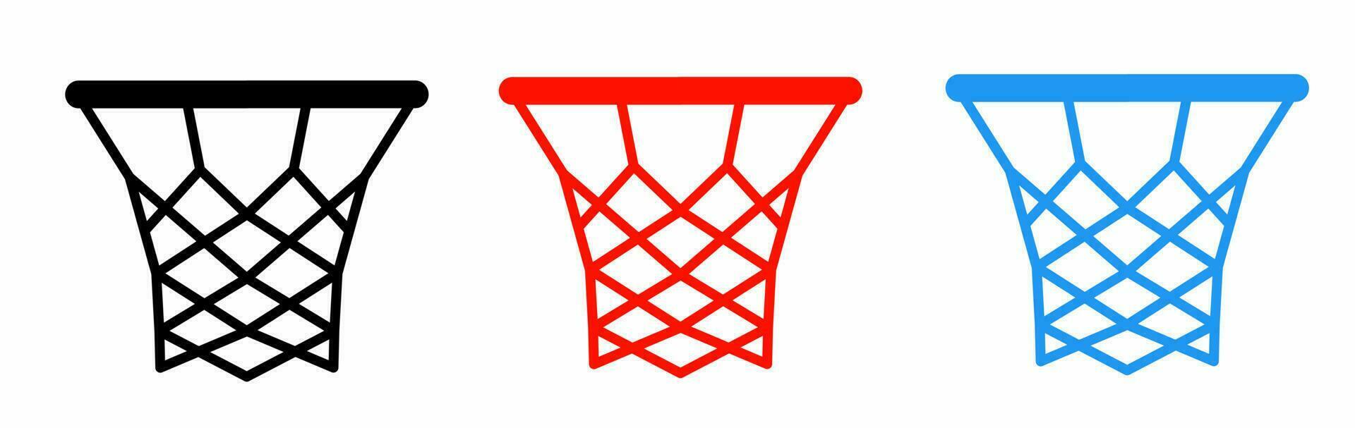 Basketball hoop icon illustration set for business. Stock vector. vector