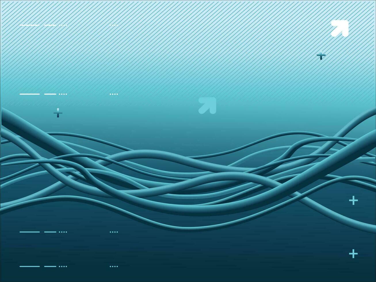3d blue cable background vectors