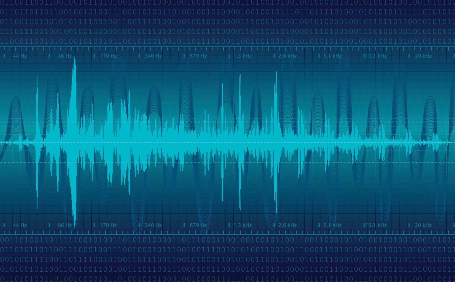 sound waves background vector