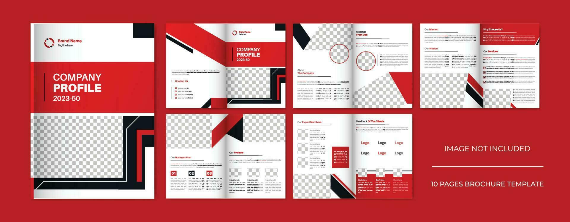 Corporate business company profile brochure design template, annual report or business proposal template vector