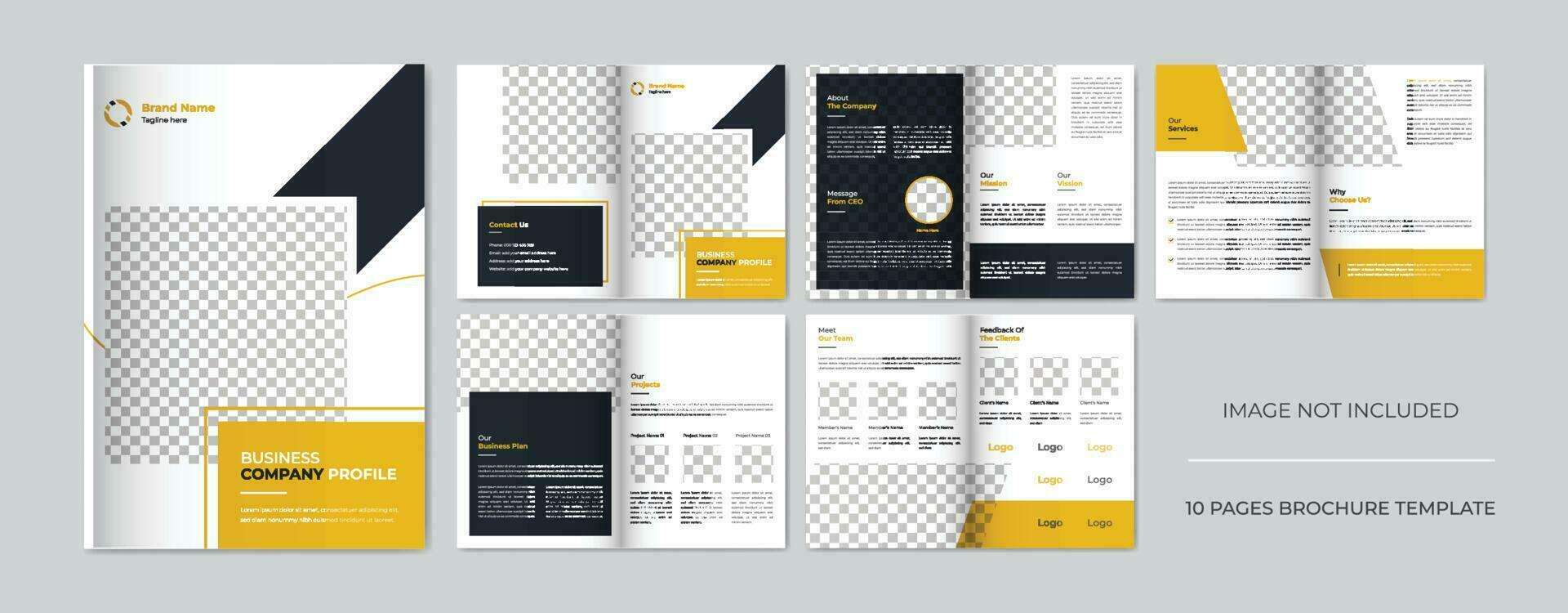 Corporate business company profile brochure design template, annual report or business proposal template vector