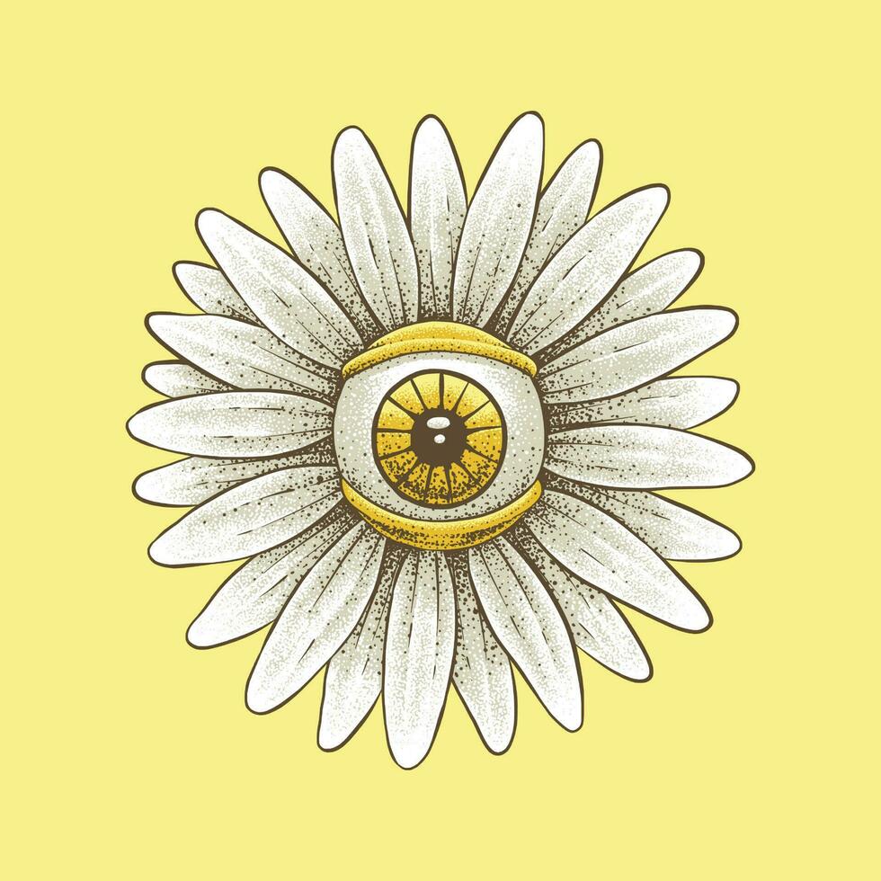 Eye of Daisy Flower vector