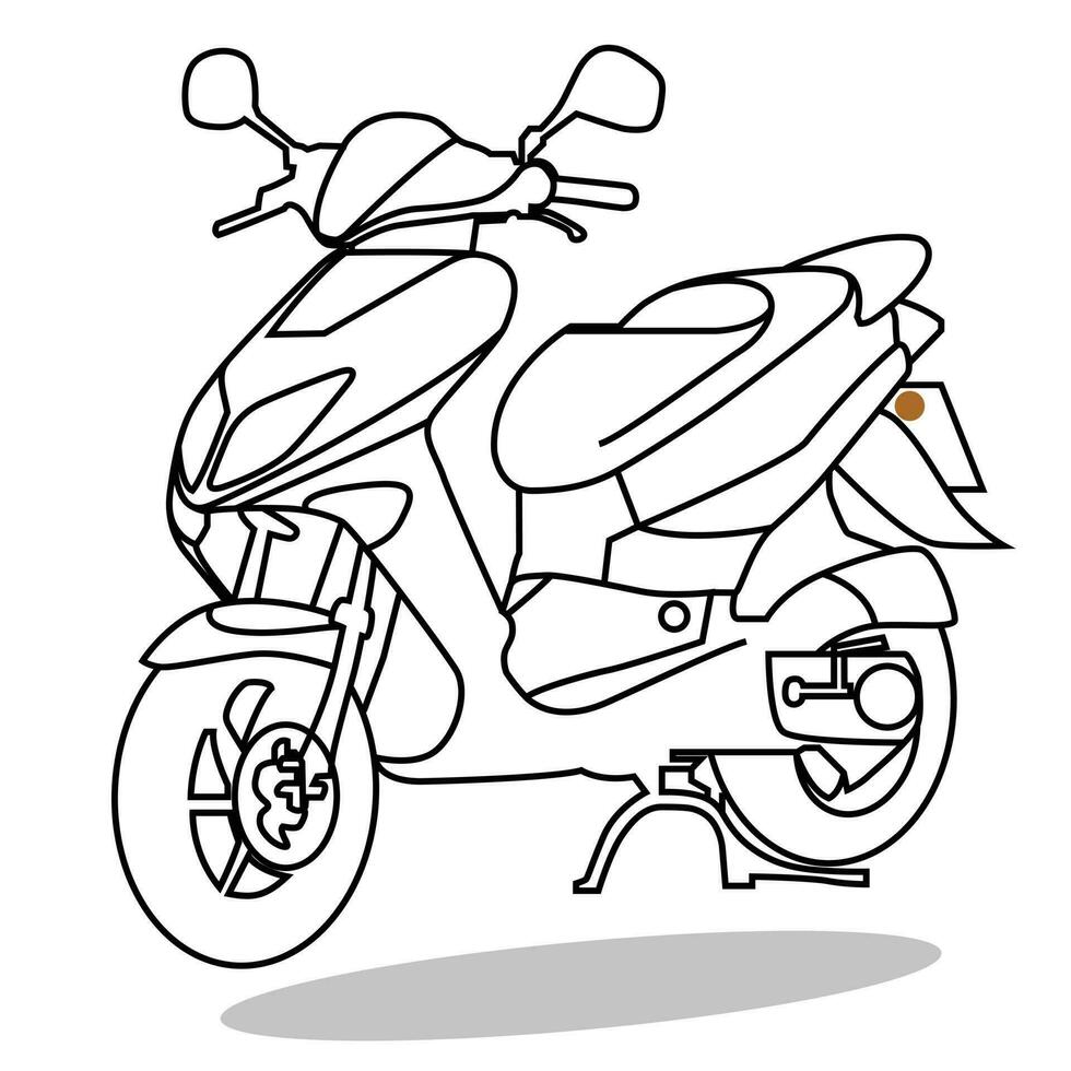 scooter vintage vector illustration