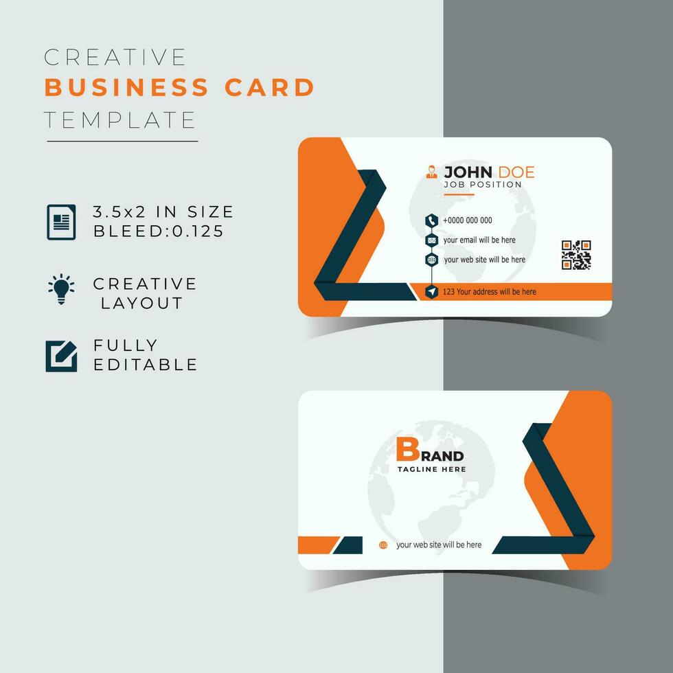 Corporate professional Business card template Design. vector