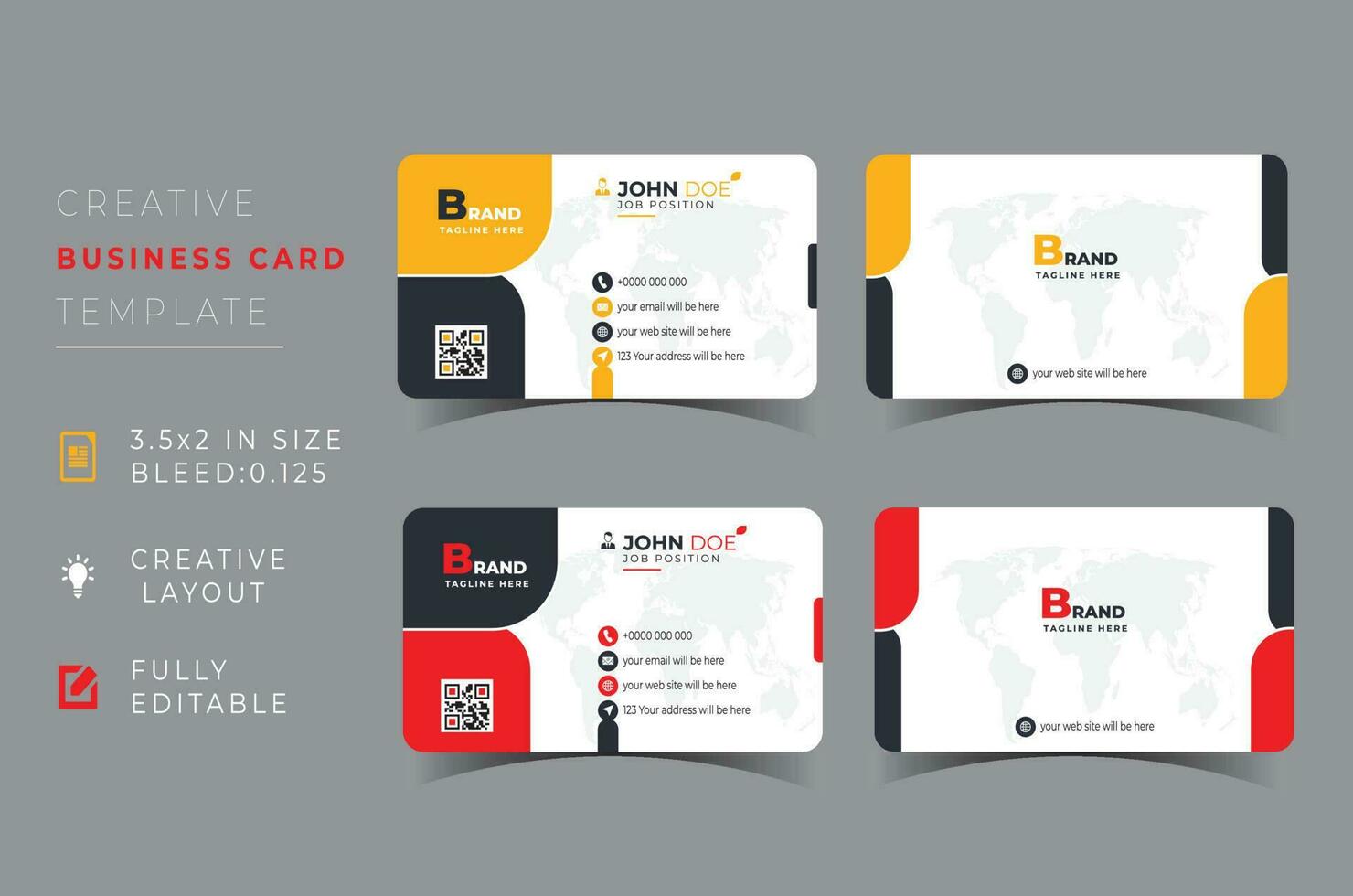 Corporate professional Business card template Design. vector