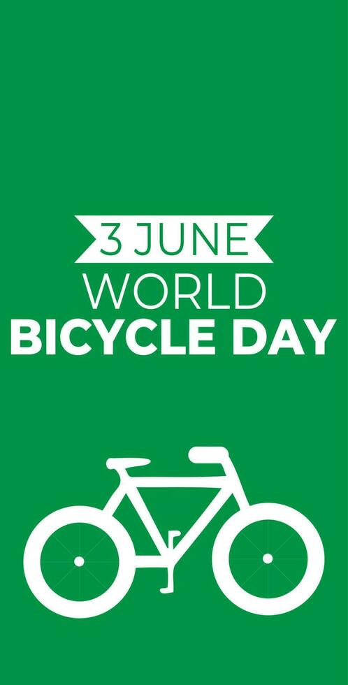 World Bicycle Day. June 3. Template, banner, card, poster vector