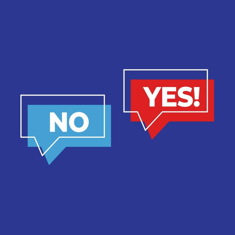 yes and no buttons vector