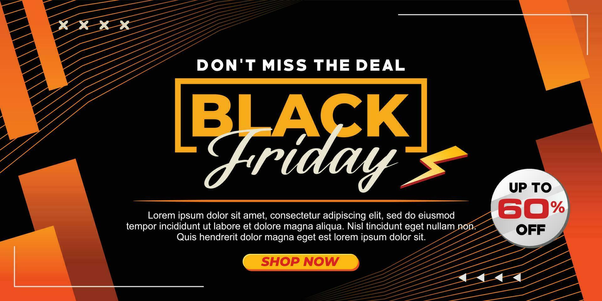 Black friday sale luxury banner. Black Friday Graphic design for the decoration of gift certificates, banners and flyer vector