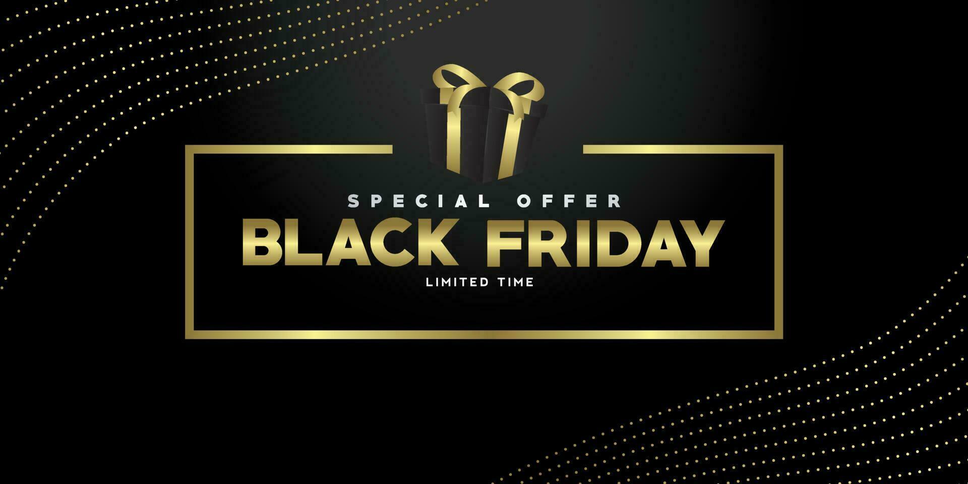 Black friday sale luxury banner. Black Friday Graphic design for the decoration of gift certificates, banners and flyer vector