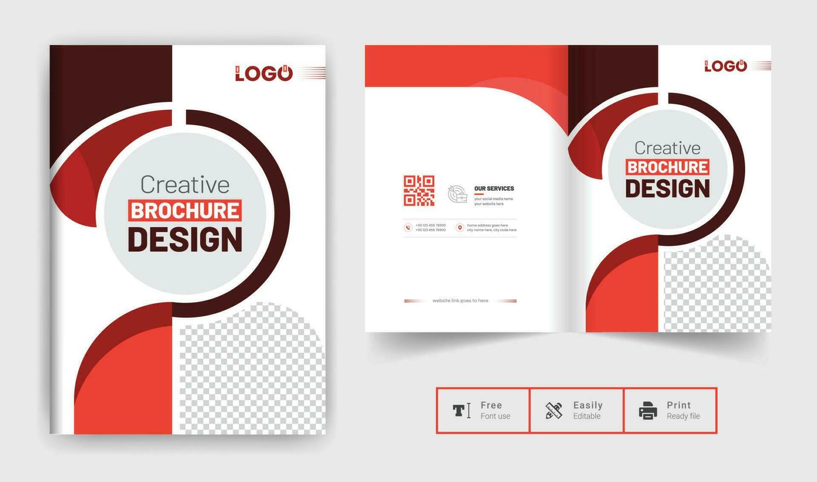 Colorful abstract brochure cover page annual report book cover business profile design template vector