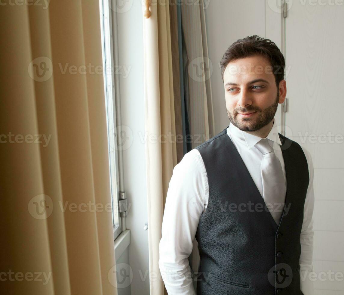 Young Italian groom before marriage photo