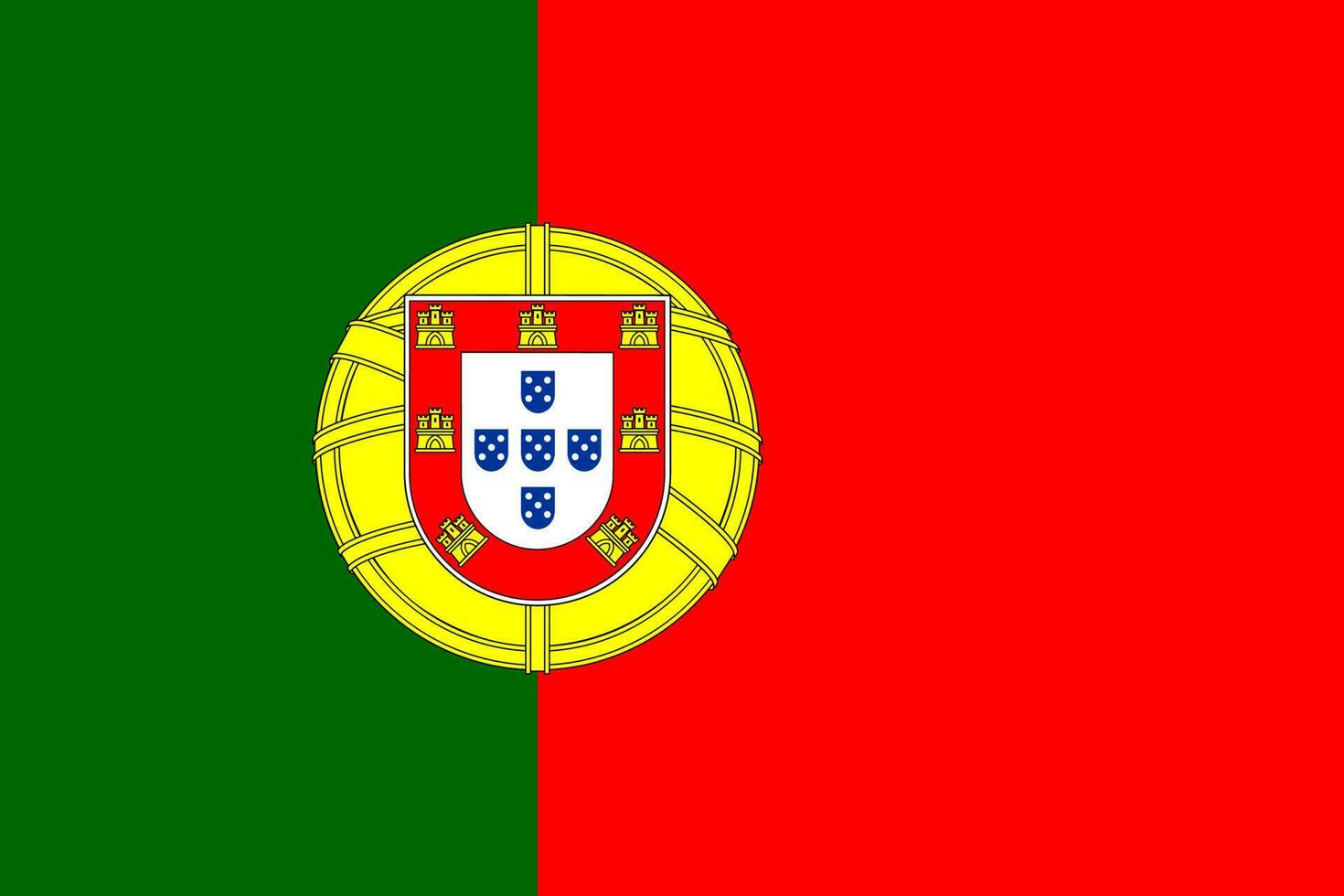 bandera de Portugal. vector. símbolo de patriotismo y libertad, Portugal bandera vector