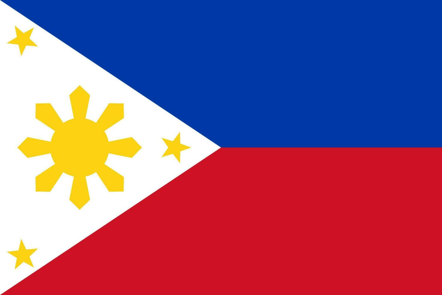 Filipinas bandera, nacional bandera de filipinas, editable vector, Filipinas bandera imagen vector