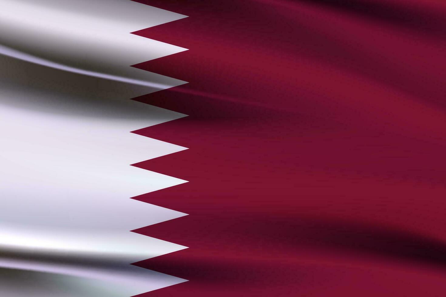 Flag of Qatar. Realistic waving flag of State of Qatar. 3d waving flag of qatar,  Qatar 3d waving flag, vector