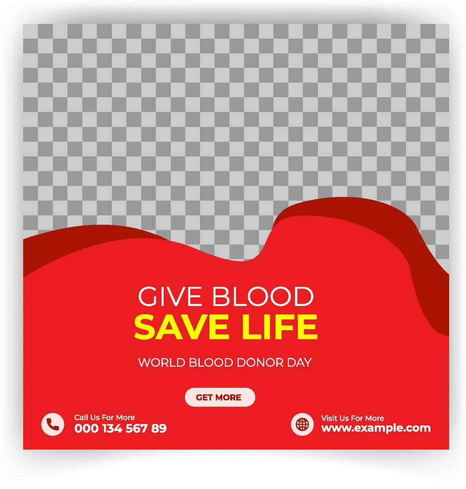 Vector illustration of Donate blood concept for World blood donor day, June 14.