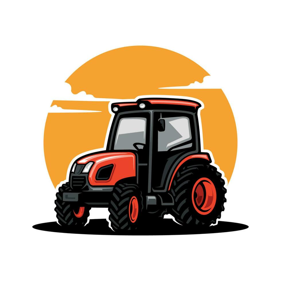 tractor illustration vector image