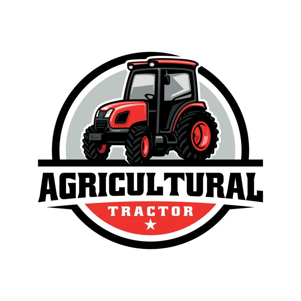 tractor illustration logo vector image
