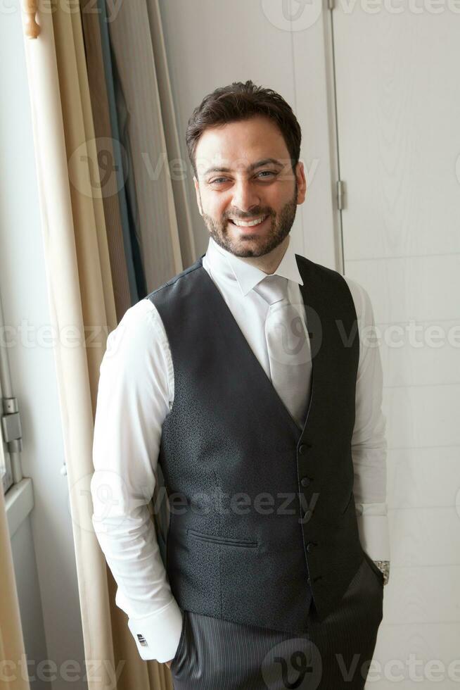Young Italian groom before marriage photo
