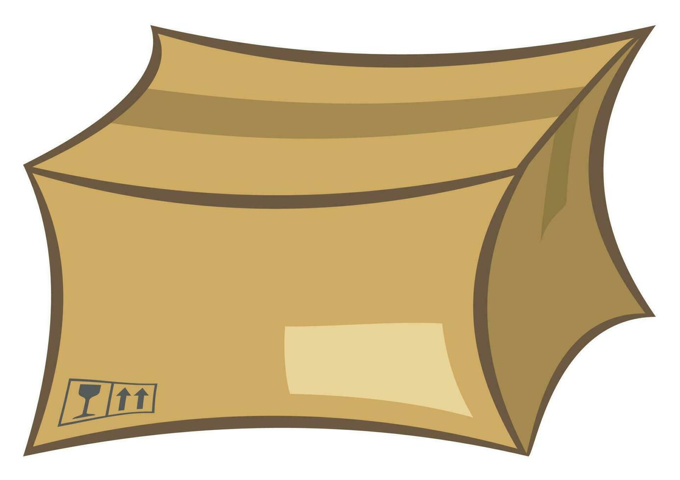 Cardboard shipping box vector illustration