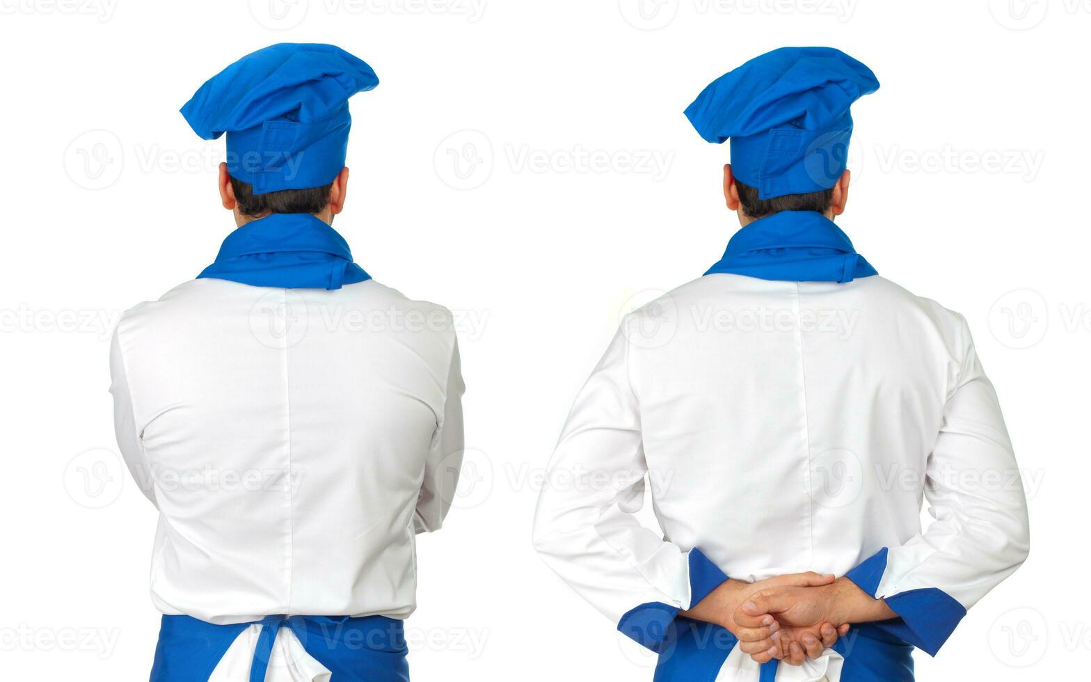 Turned chef isolated photo
