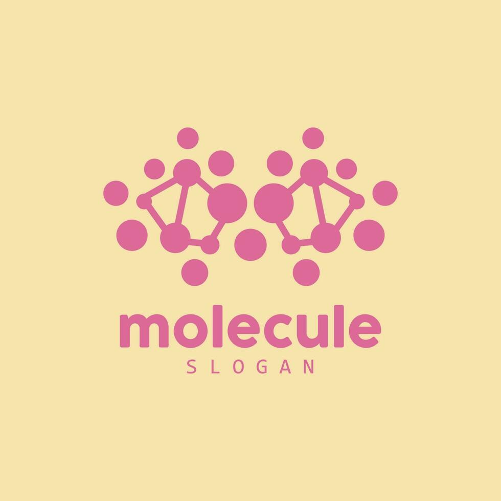 logotipo de neurona, diseño de logotipo de molécula, vector e ilustración de plantilla