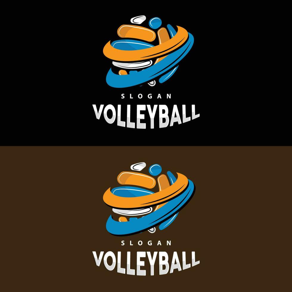 vóleibol logo, deporte sencillo diseño, mundo Deportes torneo vector, ilustración símbolo icono vector