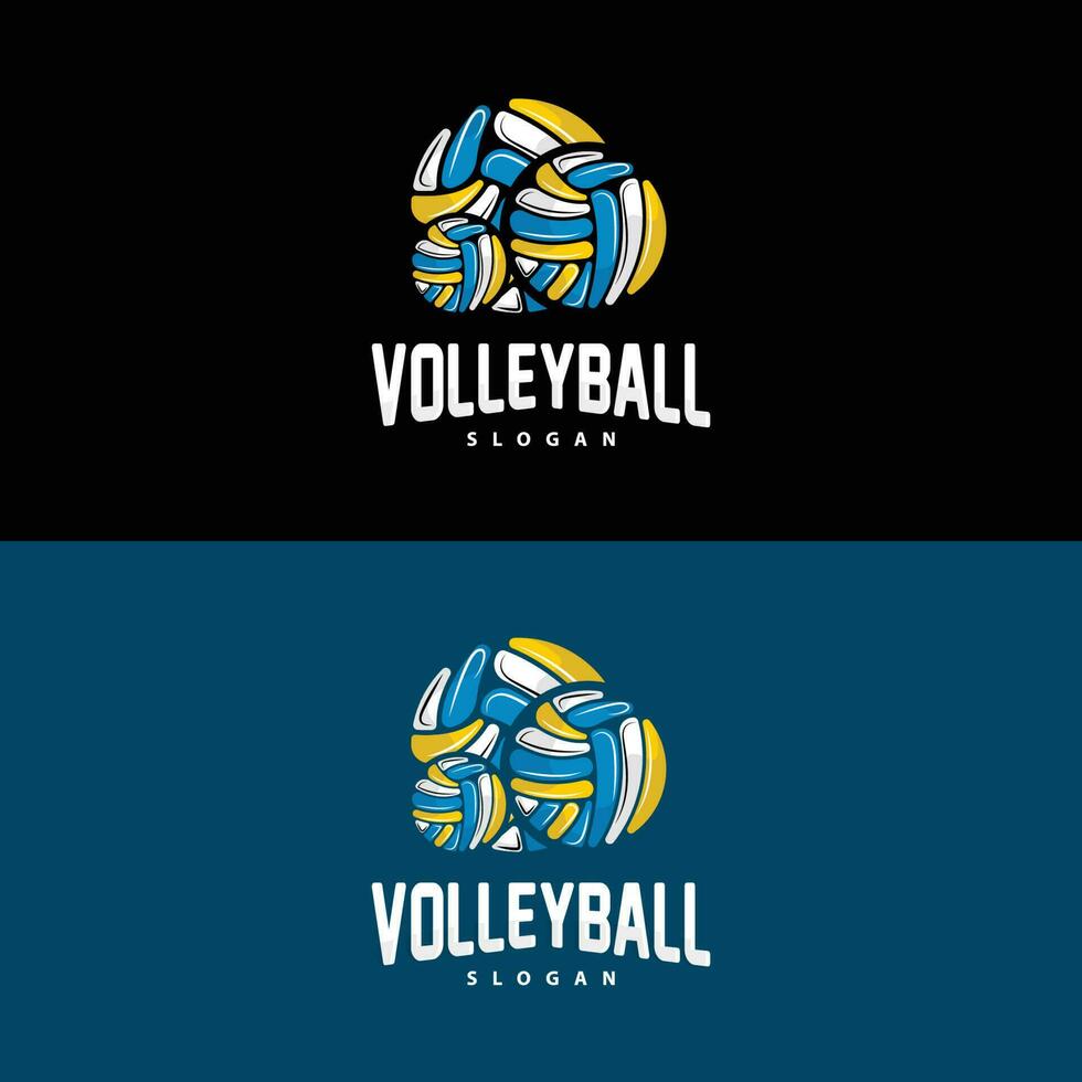 vóleibol logo, deporte sencillo diseño, mundo Deportes torneo vector, ilustración símbolo icono vector