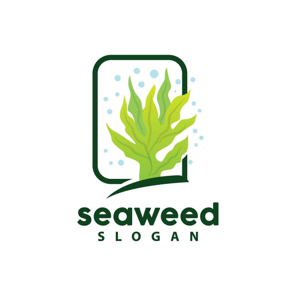 algas marinas logo, submarino planta vector, sencillo hoja diseño, ilustración modelo símbolo icono vector