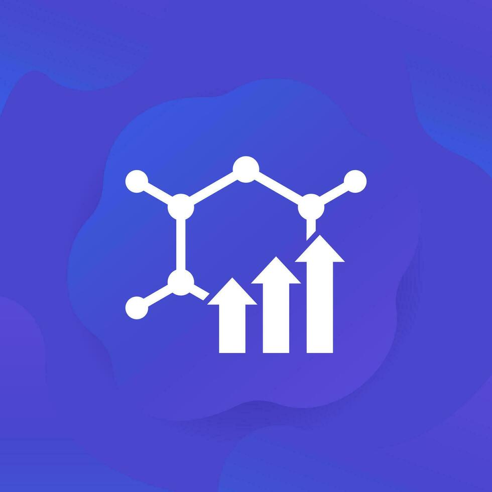 active ingredient icon with arrows, vector