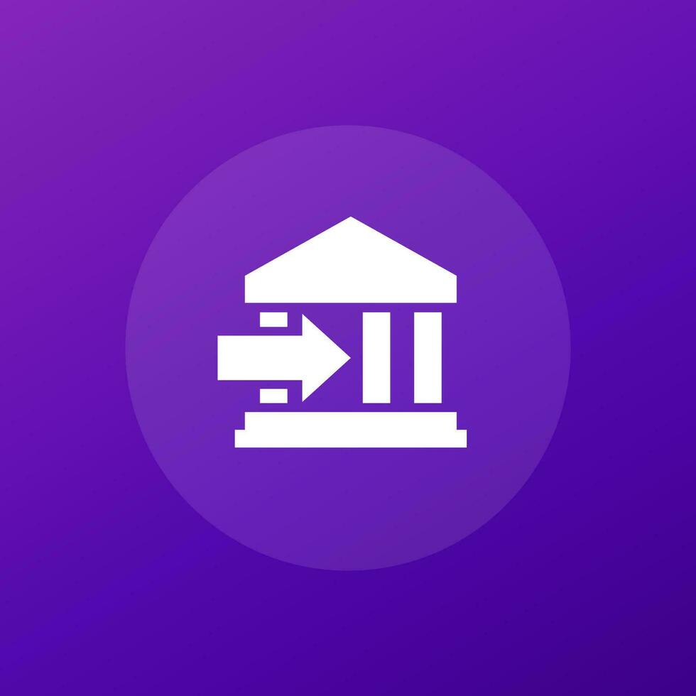 send to bank vector icon