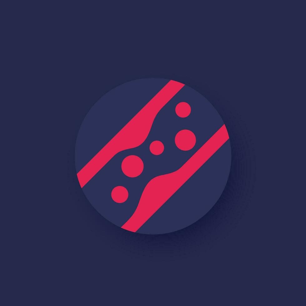 cholesterol in blood vector icon with artery