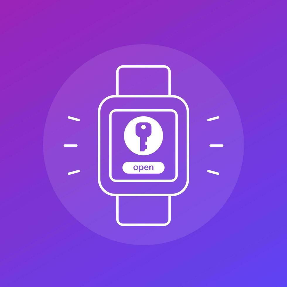 Open with smart watch, vector design