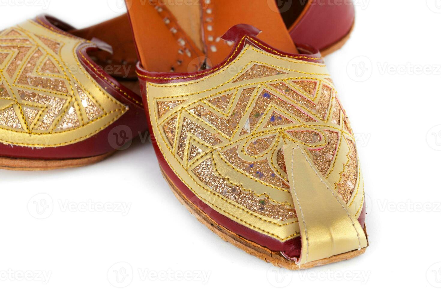 Pair of traditional Indian shoes photo