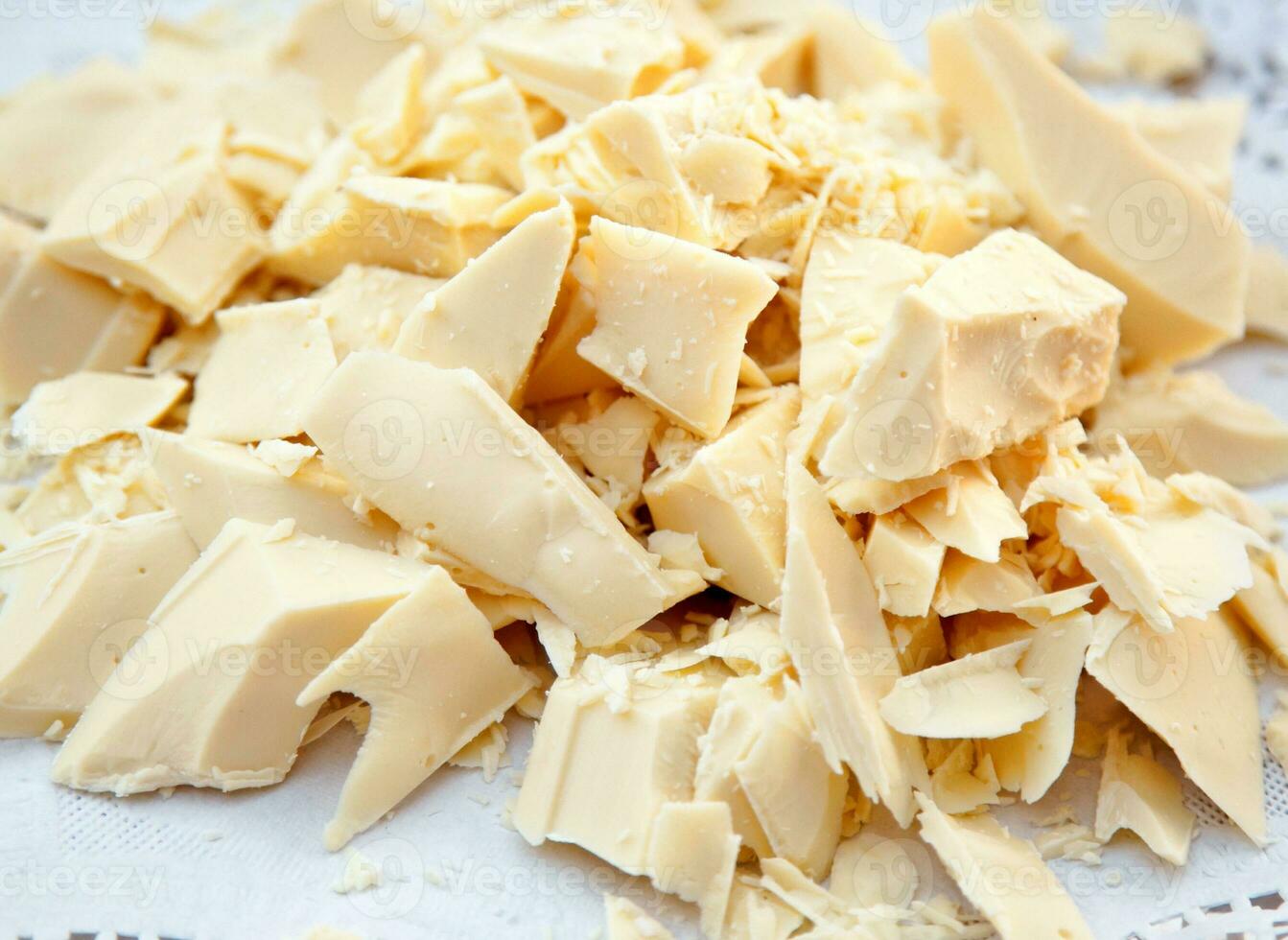 Pieces of cocoa butter photo