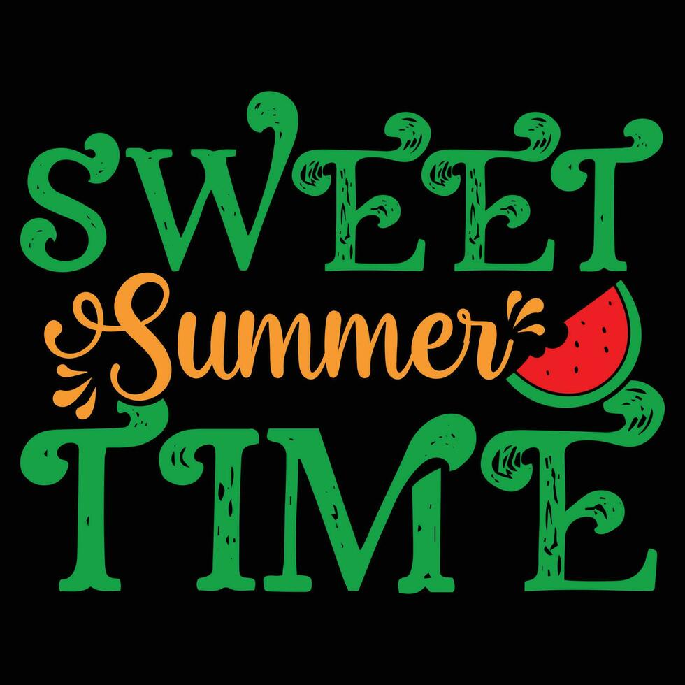 Sweet summer time t-shirt design vector
