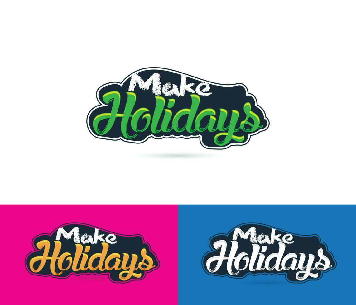 Trip and Holiday logo design concept vector