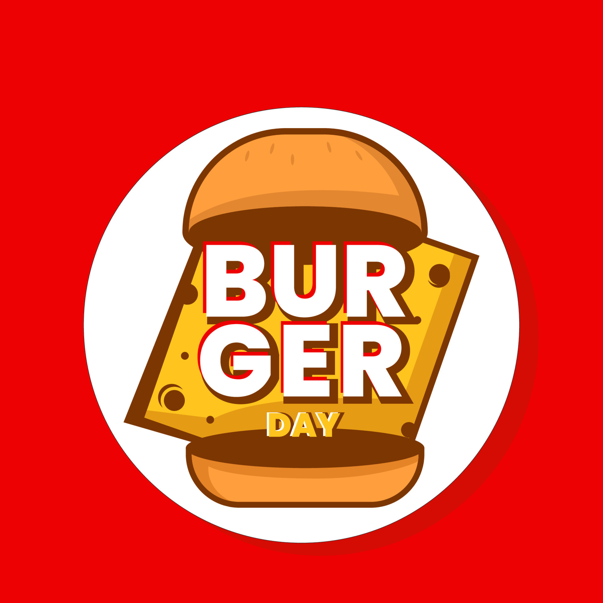 Happy Burger day 23342059 Vector Art at Vecteezy