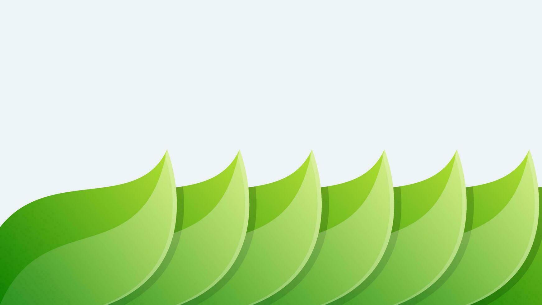 modern background with green gradient and leaf vector