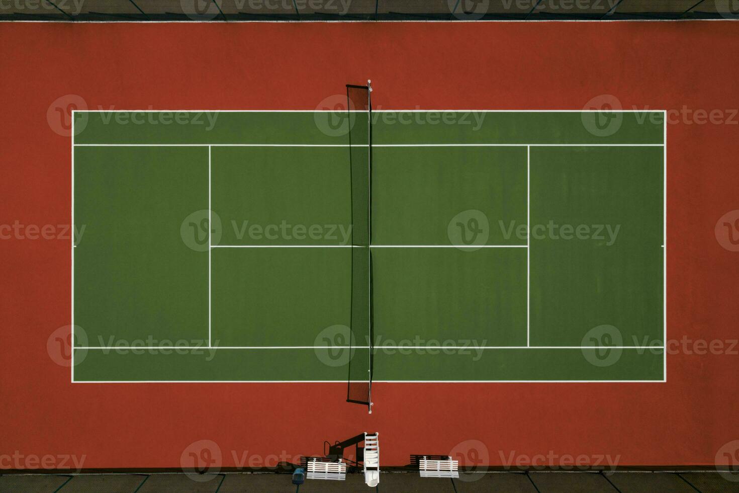 Tennis court from above photo