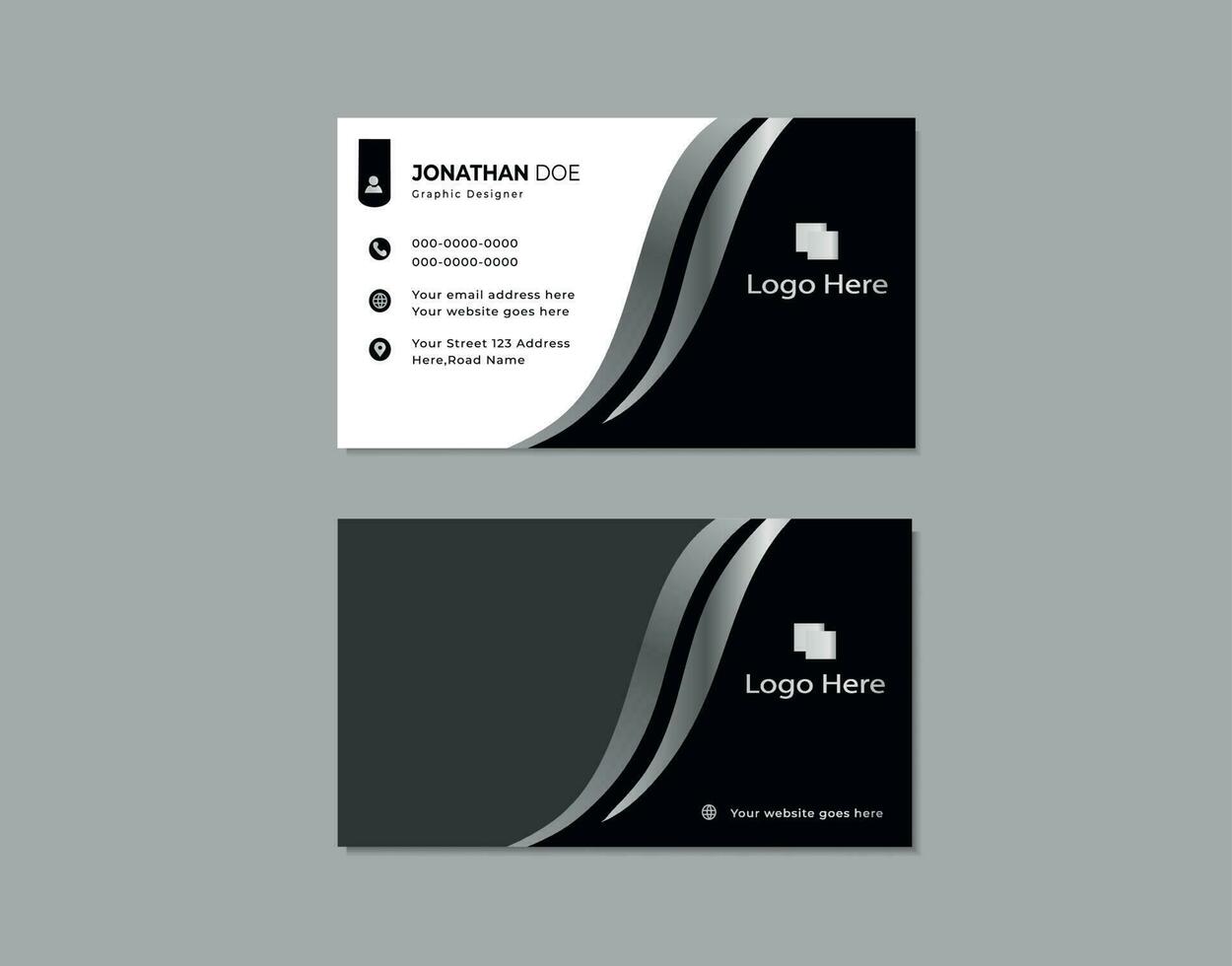 Modern business card template vector