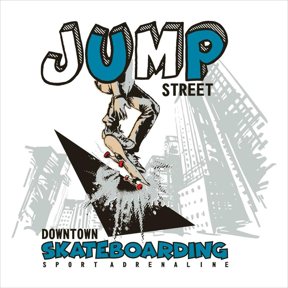 skateboarding vector illustration image design