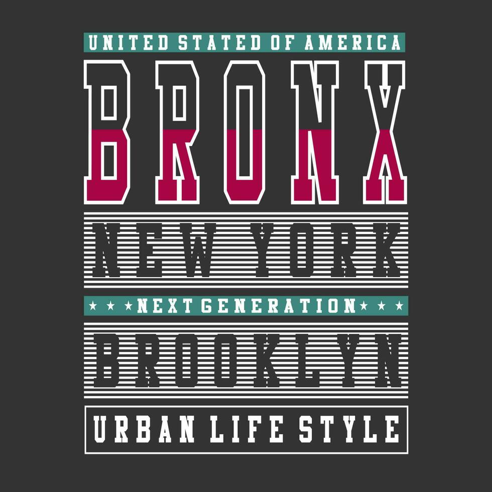 new york brooklyn logo text poster vector design