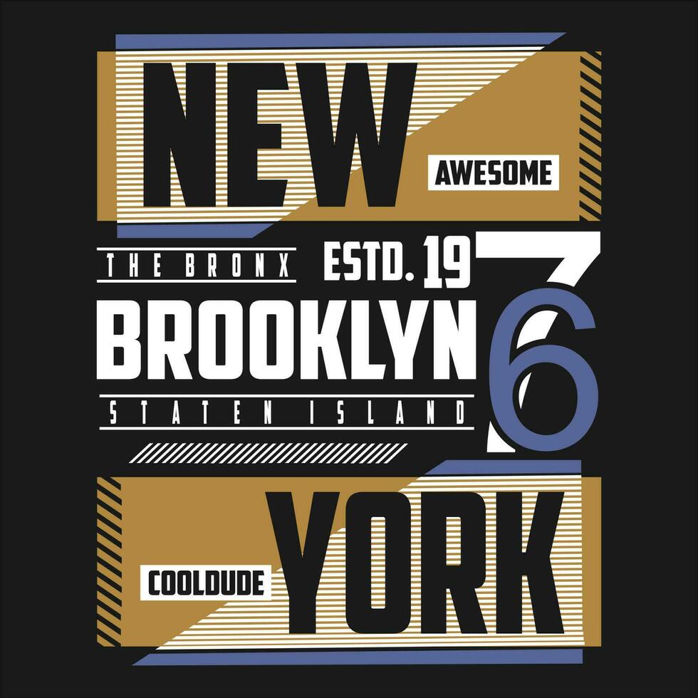 nuevo York brooklyn texto ,logo, modelo vector diseño