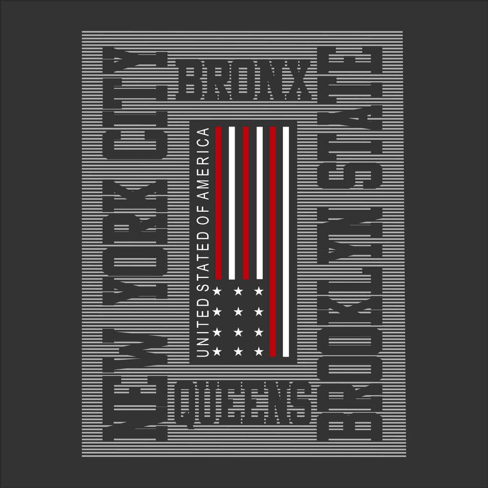 new york brooklyn logo text poster vector design