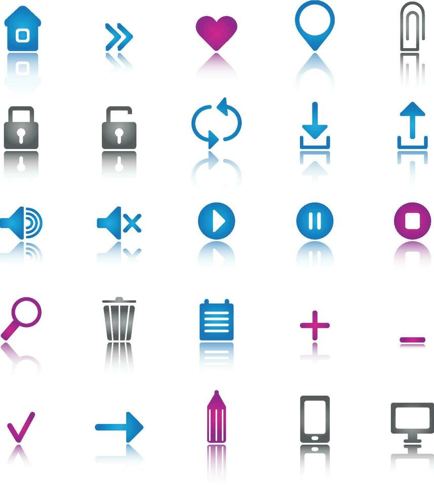 universal set of icons for web and phone vector