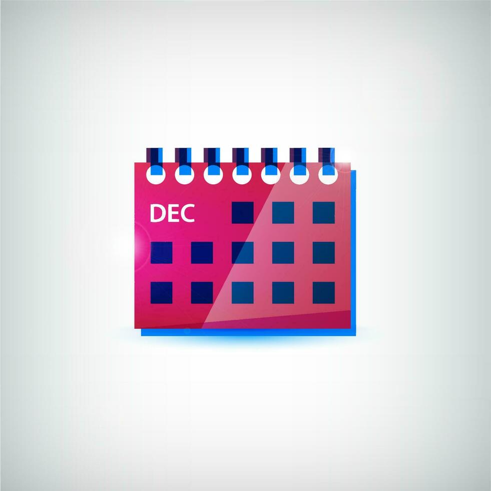 Vector colorful calendar page flat icon isolated