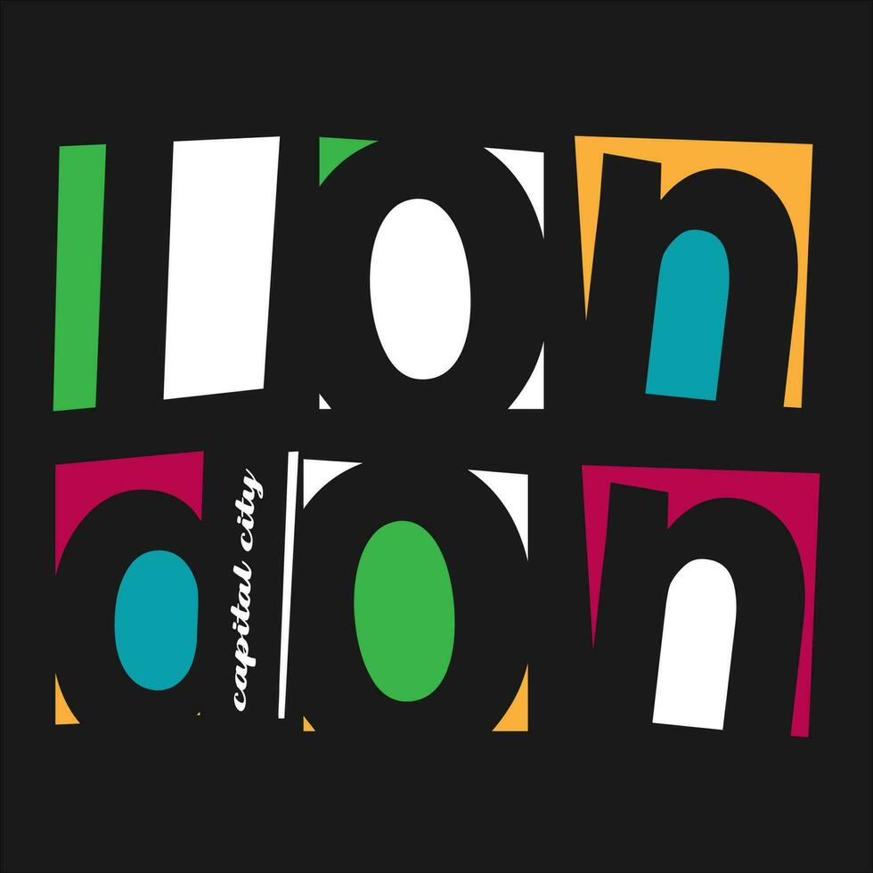 Londres texto, logotipo, plantilla vector diseño