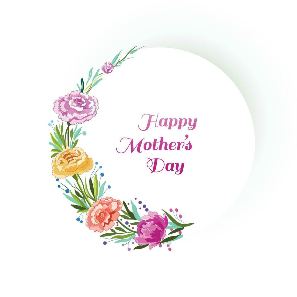 Mother's day greeting card with beautiful floral background ...
